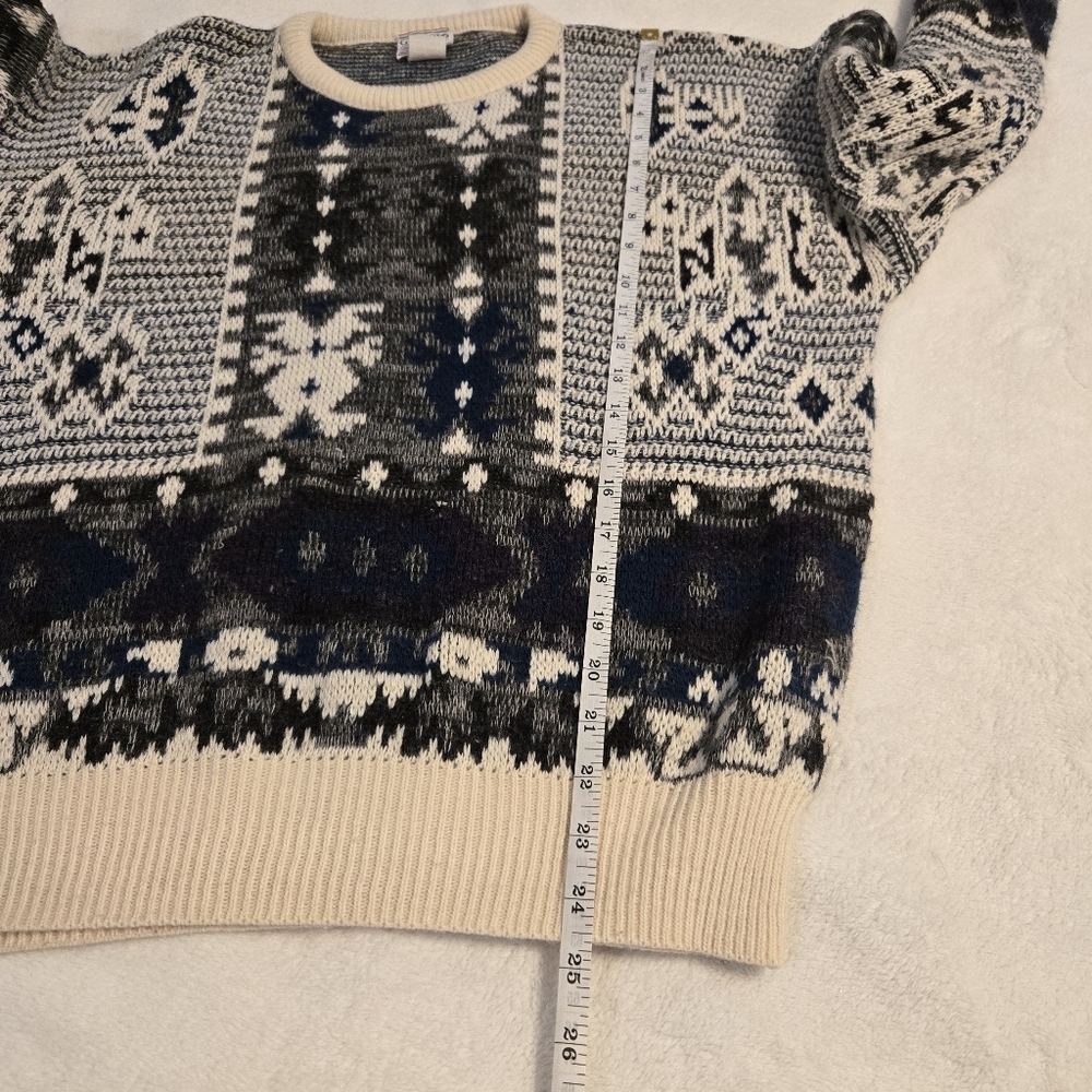 Giorgio Di Firenze Men's Knit Crew Neck Wool Blend Cosby Sweater Size Medium - Picture 12 of 15